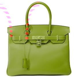 Hermès-Sac HERMES Birkin 30 en Cuir Orange - 102116-Orange