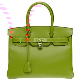 Hermès-Sac HERMES Birkin 30 en Cuir Orange - 102116-Orange