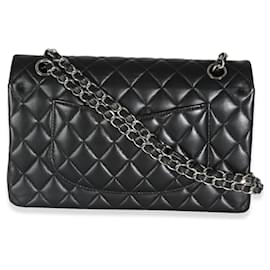 Chanel-Chanel Black Quilted Lambskin Medium Classic Double Flap Bag-Black