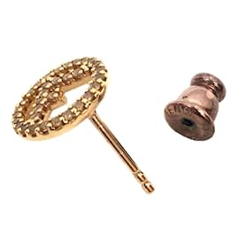 Fendi-Fendi Bronze Stud Earrings with Zircon-Other