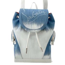 Christian Louboutin Explora Funk kleine Rucksack Weiß Rot Blau