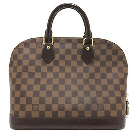 Bolsa Tote Damier Alma da Louis Vuitton Marrom
