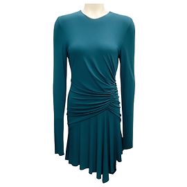 Vestido de crepe de viscose stretch de manga longa verde escuro de Alexandre Vauthier Verde