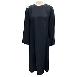 Robe midi en crêpe de viscose Dido bleu nuit de Sofie D'Hoore Bleu Marine