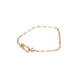 Fred Mini Force 10 Medium Pink Gold Diamond Charm Bracelet Golden