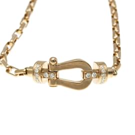 Fred-Fred Mini Force 10 Medium Pink Gold Diamond Charm Bracelet-Golden