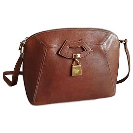 Bolsa de couro vintage Karl Lagerfeld Marrom