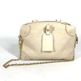 Borsa Louis Vuitton Monogram Empreinte Petite Malle Souple Bianco