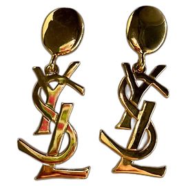 Yves Saint Laurent BO Clips Logo YSL modello raro e iconico Gold hardware