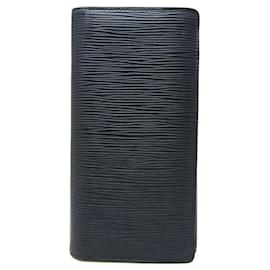 Louis Vuitton-Louis Vuitton Epi Brazza Wallet M60616-Navy blue
