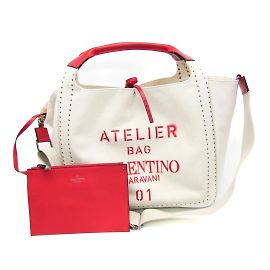 Valentino Garavani Atelier Tasche 01 Weiß Rot
