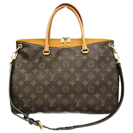 Louis Vuitton-Louis Vuitton Monogram Pallas M40929 Handbag-Brown,Golden