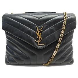 Yves Saint Laurent BORSO A MANO SAINT LAURENT LOULOU MEDIUM IN PELLE QUILTED 487216 Nero