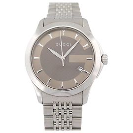 RELÓGIO GUCCI G-TIMELESS 126.4 38 MM QUARTZ EM AÇO PALÁDIO Prata