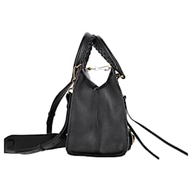 Balenciaga-Balenciaga Small Neo Classic City Hand Bag in Black Calfskin Leather-Black