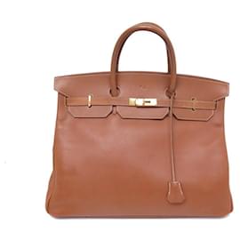 Hermès VINTAGE HERMES BIRKIN 40 GOLD COURCHEVEL LEDER HANDTASCHE MIT RIEGEL Kamel