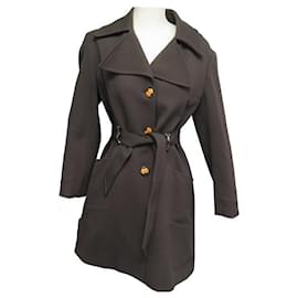Fendi-NEW FENDI TRENCH COAT 533444 42 L BROWN BELT-Brown