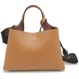 Tod's-Tod's Sacca Leather Handbag in Bordeaux-Dark red