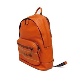 Coach-Coach Dark Orange Leather Backpack-Orange