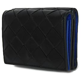 Bottega Veneta-Bottega Veneta Tiny Wallet Nero Cobalt-Black