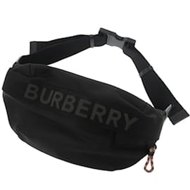 Burberry-Burberry Black Nylon Sling Bag-Black