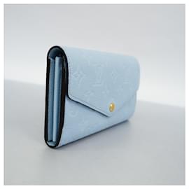 Louis Vuitton-Louis Vuitton Long Wallet Monogram Empreinte Portefeuille Sarah NM M17779-Blue