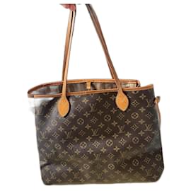 Louis Vuitton-Modelo Médio Neverfull-Castanho escuro
