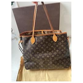 Louis Vuitton-Modelo Médio Neverfull-Castanho escuro