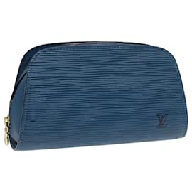 Louis Vuitton-LOUIS VUITTON Epi Dauphine PM Pouch Blue M48445 LV Auth bs17810-Blue