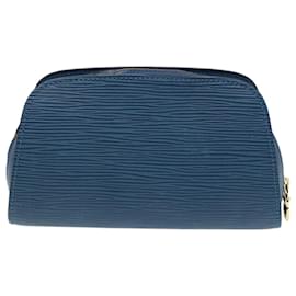Louis Vuitton-LOUIS VUITTON Epi Dauphine PM Pouch Blue M48445 LV Auth bs17810-Blue