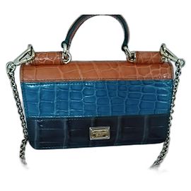 Dolce & Gabbana Crocodile Patchwork Mini Phone Bag Multiple colors