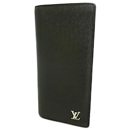 Louis Vuitton-Louis Vuitton Long Wallet Taiga Portefeuille Brazza-Grey