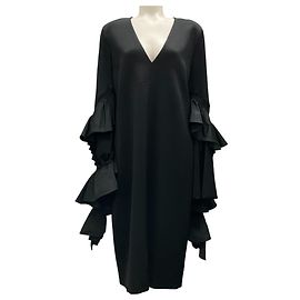 Robe à volants V-Neck Molotov Ellery Black Noir