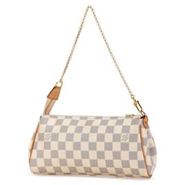 Louis Vuitton-Louis Vuitton Damier Azur Eva Chain Shoulder Bag-White