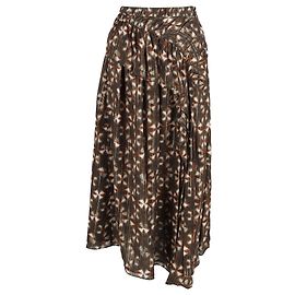 Jupe midi imprimée à volants Ulla Johnson en polyester marron Autre