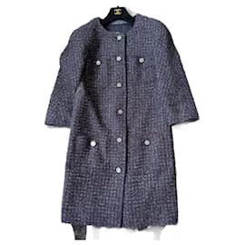 Chanel-Chanel tweed coat-Purple