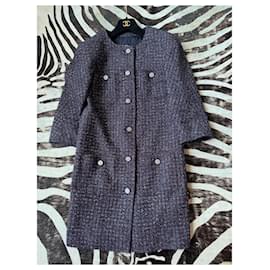Chanel-Chanel tweed coat-Purple