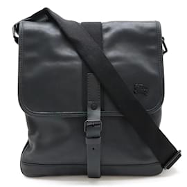 Burberry-Burberry Horse Shoulder Bag in Black Leather-Black