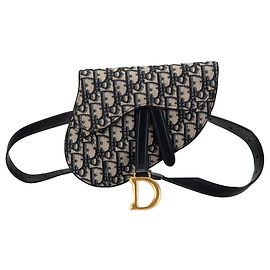 Dior Blue Oblique Satteltasche Blau