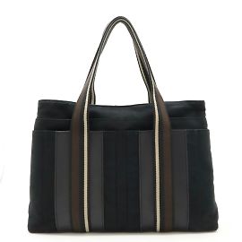 Hermès Bolsa Tote MM Horizontal Troca Hermes Marrom Preto Bege