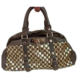 Marc Jacobs Tote Bag Brown Gold Details Brown