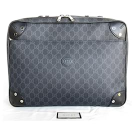 Gucci-Gucci GG Supreme Handbag Backpack-Brown