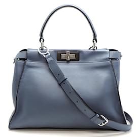 Fendi-Sac à main Fendi Peekaboo Medium-Bleu