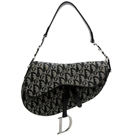 Christian Dior-Christian Dior Saddle Bag Trotter-Navy blue