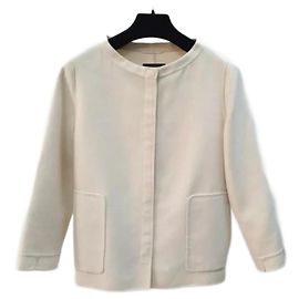 Loro Piana Jacke aus Elfenbein-Kaschmir Größe 40 Beige