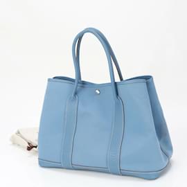 Hermès-Hermes Garden PM Leather Shoulder Bag-Blue