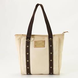 Louis Vuitton-Louis Vuitton Antigua Cabas MM Ecru Shoulder Bag-Cream