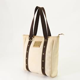 Louis Vuitton-Louis Vuitton Antigua Cabas MM Ecru Shoulder Bag-Cream