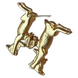 Broche Hermès, "Abécédaire des animaux" Doré