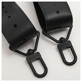 Louis Vuitton-Louis Vuitton Leather Shoulder Strap Monogram Steamer Bag for Men-Black